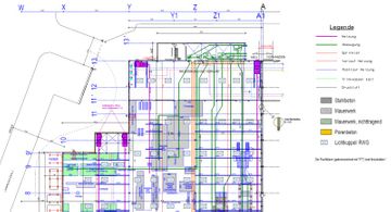 Bauplan Industriebau